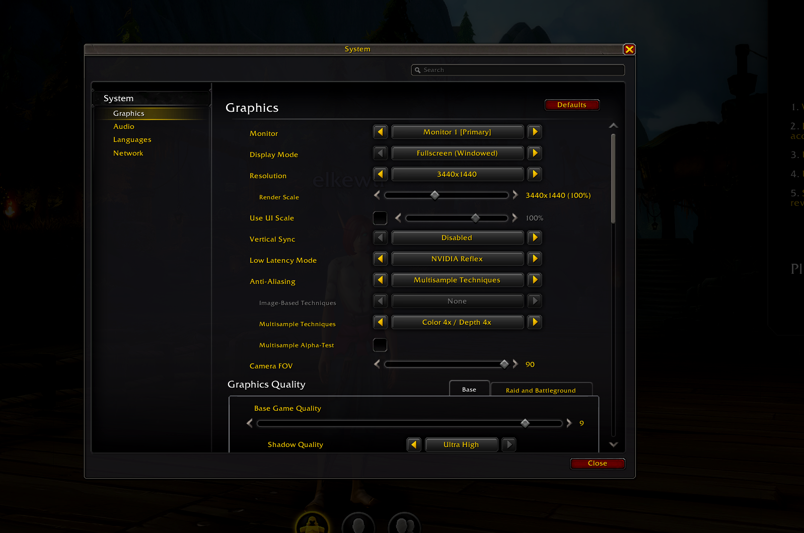 The general options screen for Plunderstorm